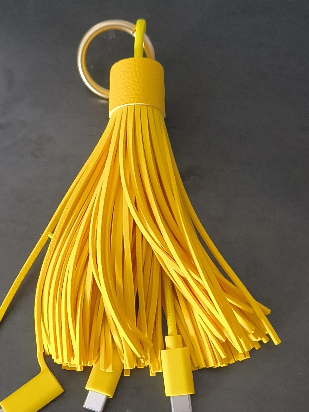 Yellow Multi-Connector Charging Cable for iPhone and iPad